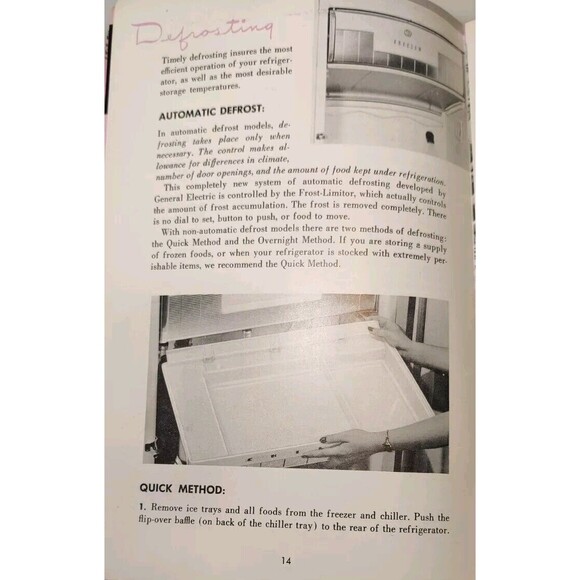Ephemera General Electric Refrigerator Manual and Recipe Cookbook Journal VTG - Picture 7 of 7